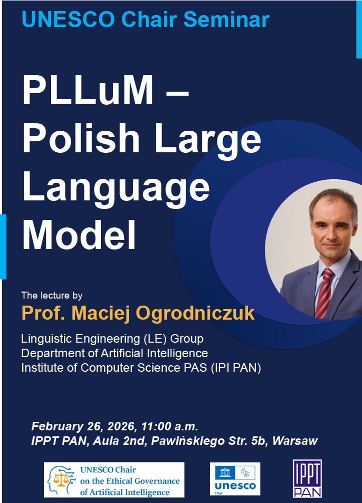 Seminar poster: Maciej Ogrodniczuk